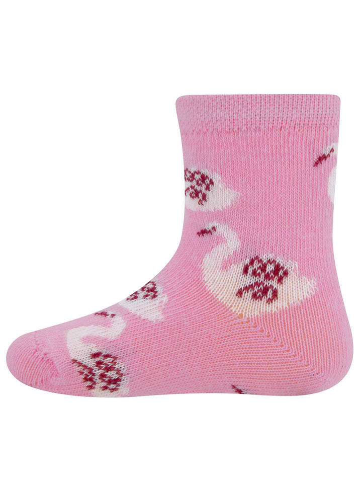 ewers 2er-Set Socken 3er Pack Regenbogen/Ringel/Schwan in rose-latte günstig kaufen