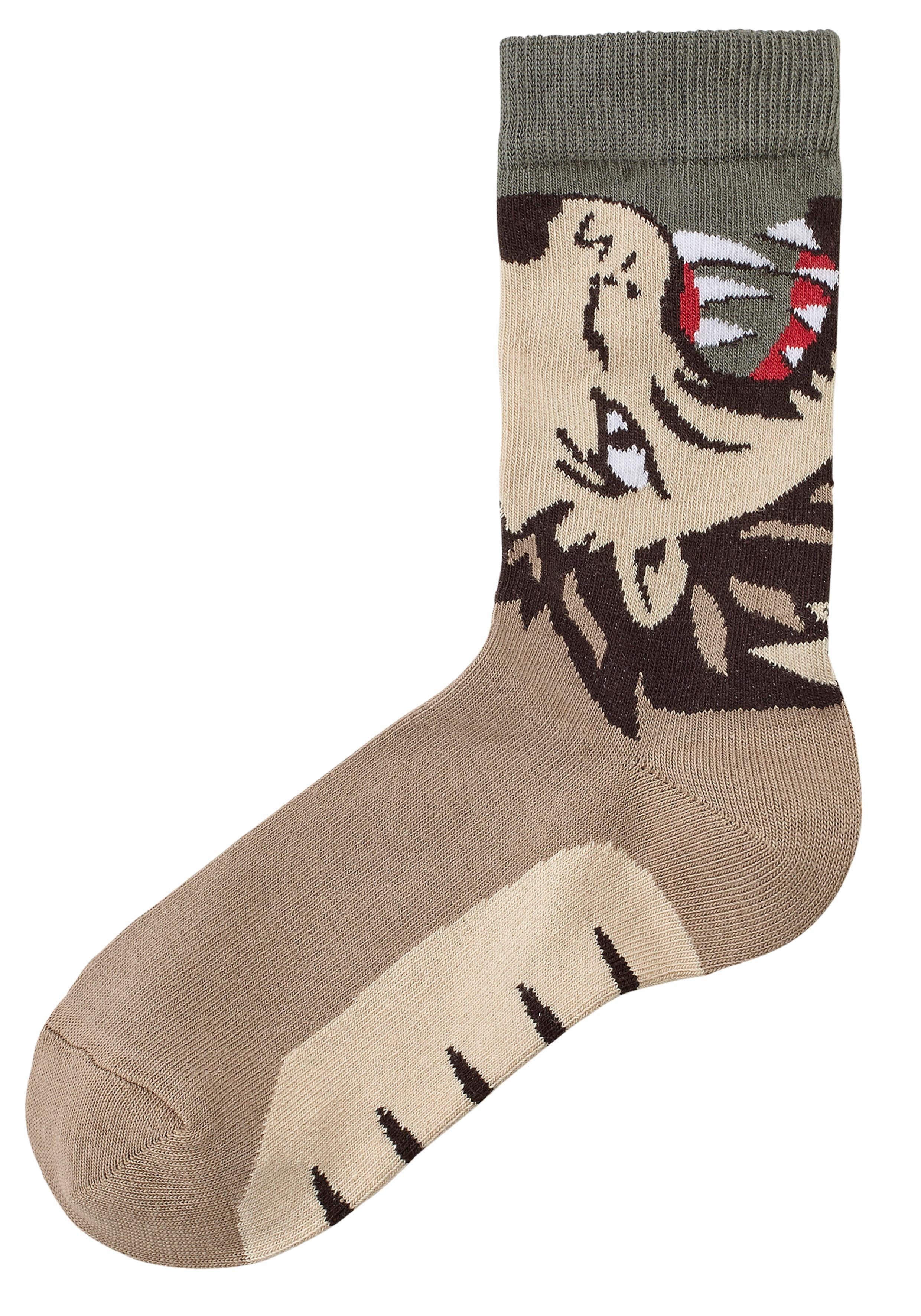 Socken (5-Paar) mit Tiermotiven