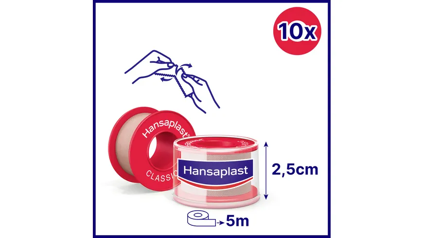 Hansaplast Fixierpflaster Classic 5mx2,5cm 5 m