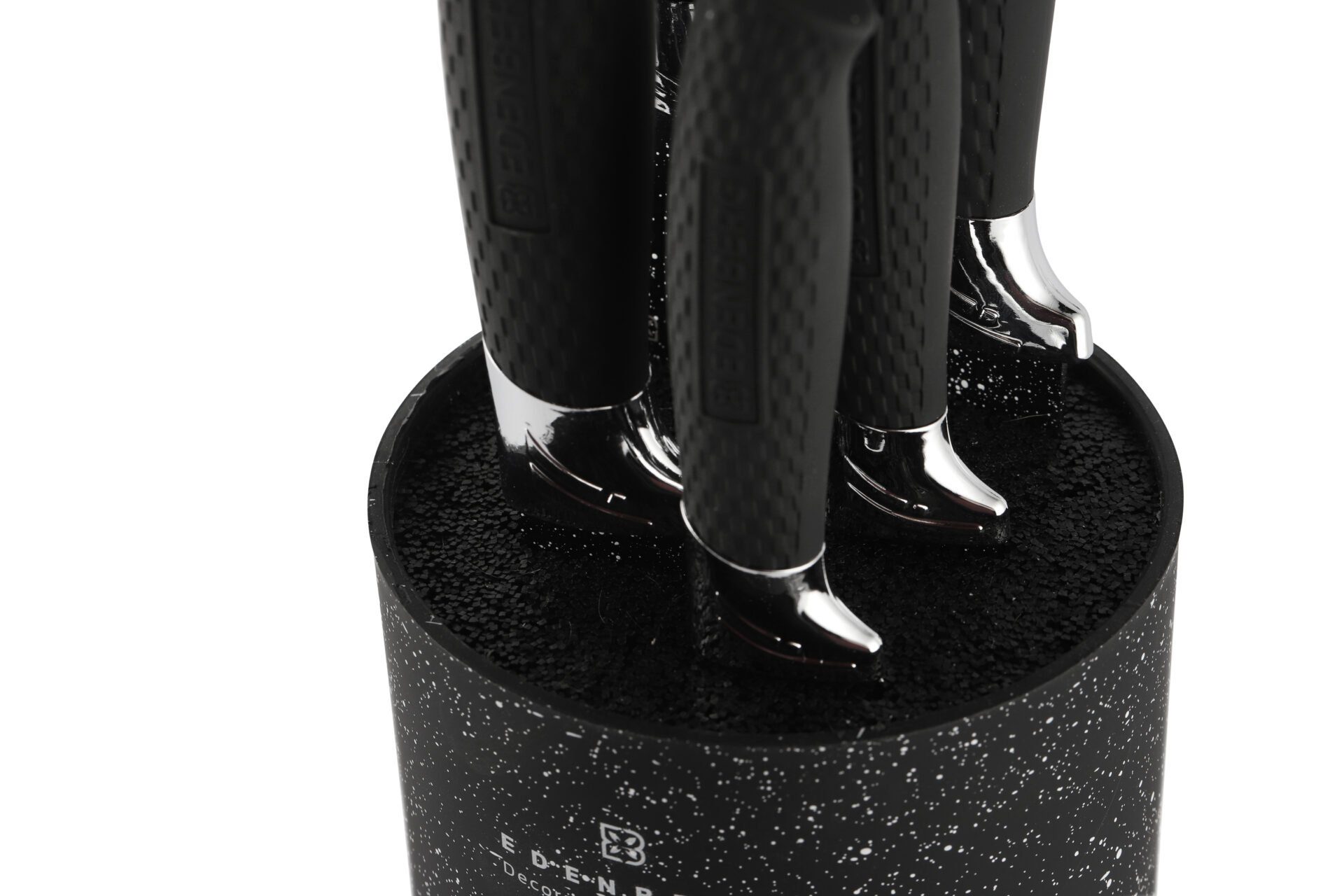Edenberg Messer-Set Modernes schwarzes Messerset mit Block, Messerblock (6-tlg., Zeitloses Design des Topfsets. Eine ideale Geschenkidee)