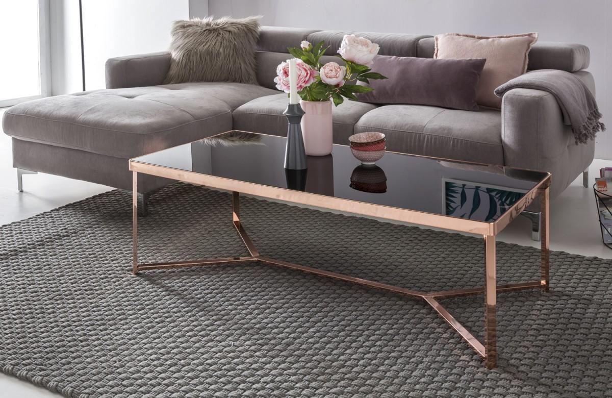 Wohnling Design Couchtisch Glasplatte eckig