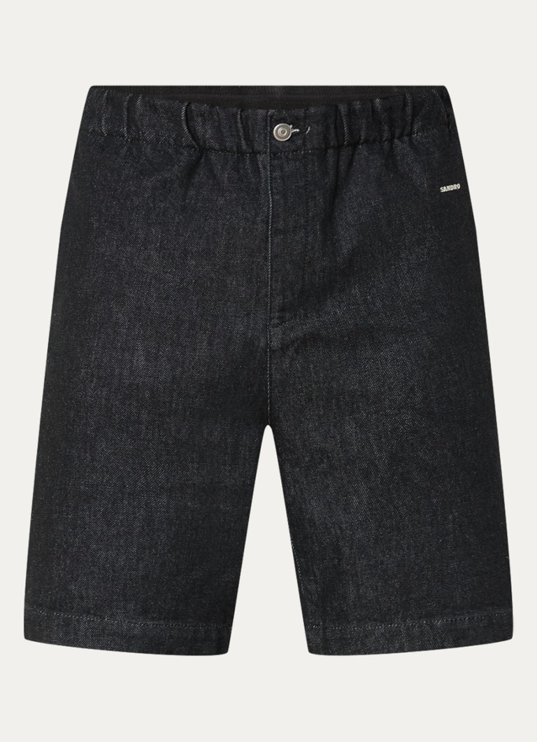 Shorts jeans Sandro de corte reto com lavagem colorida