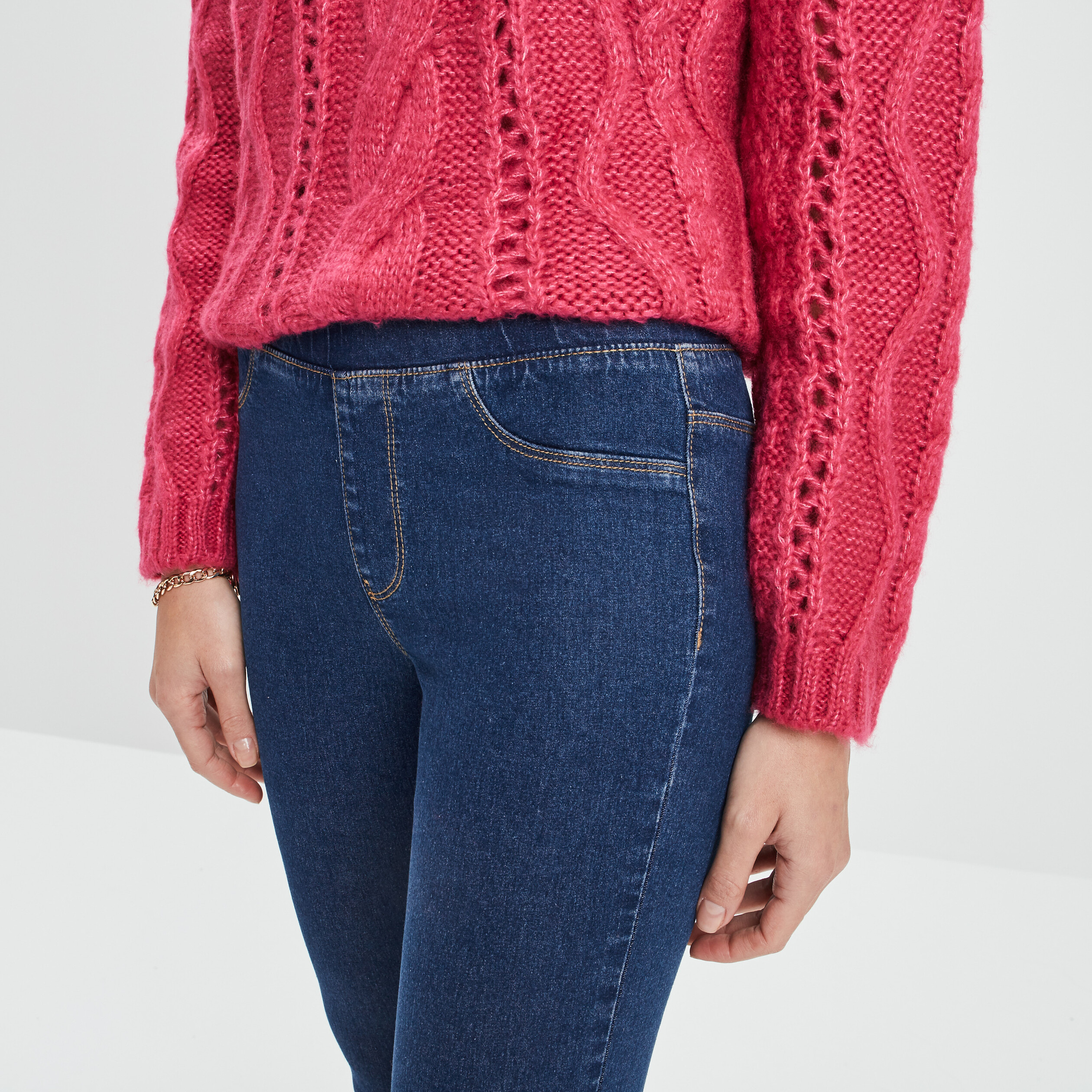 Jegging taille standard bleu femme | La Halle