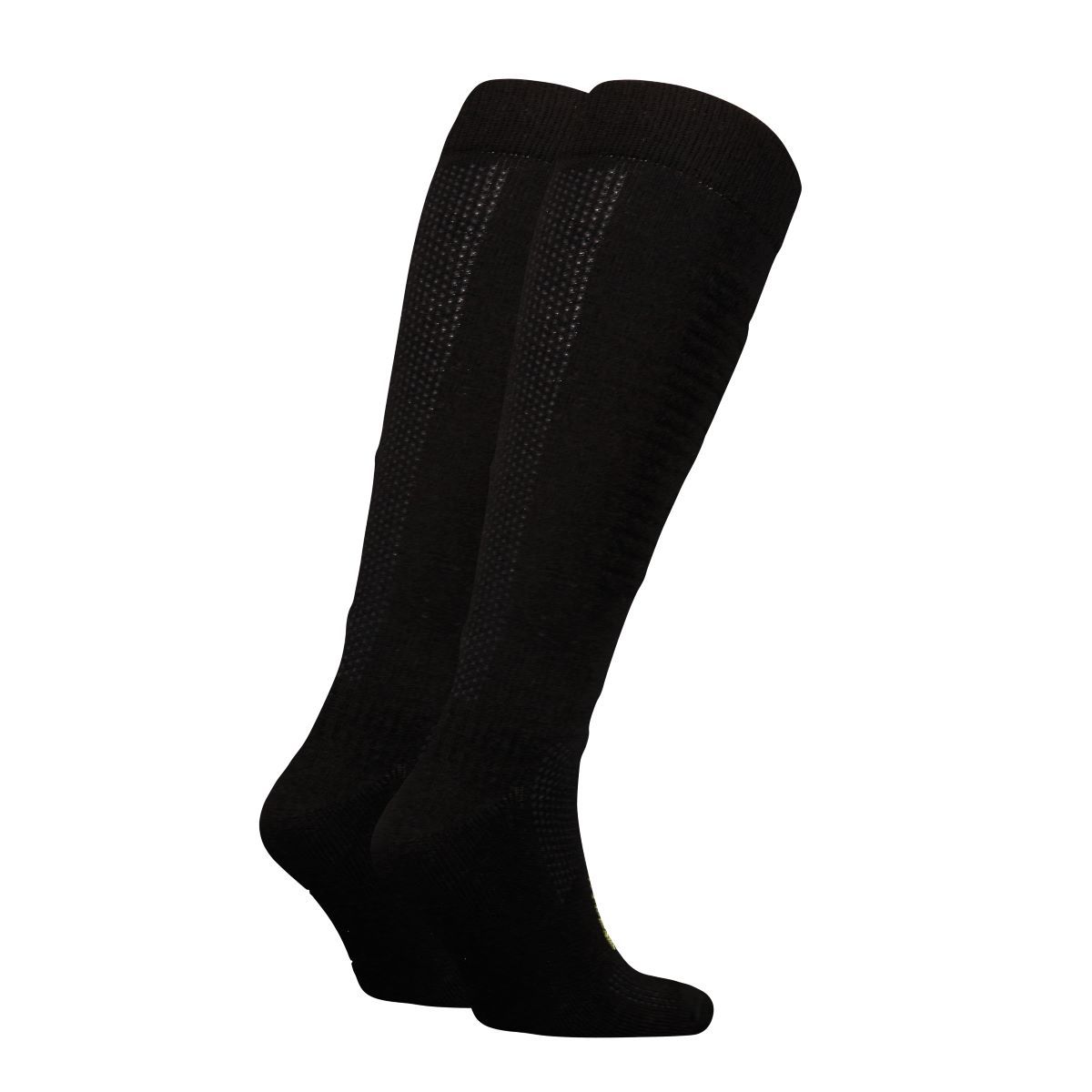 HEAD Logo Doppelpack Black/Yellow Unisex kniehohe Ski-Socken
