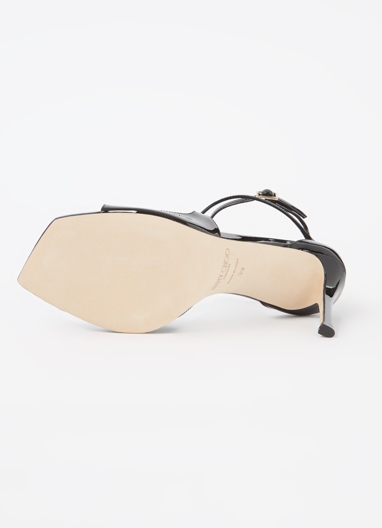 Sandale Jimmy Choo Azia 95 din piele lăcuită.