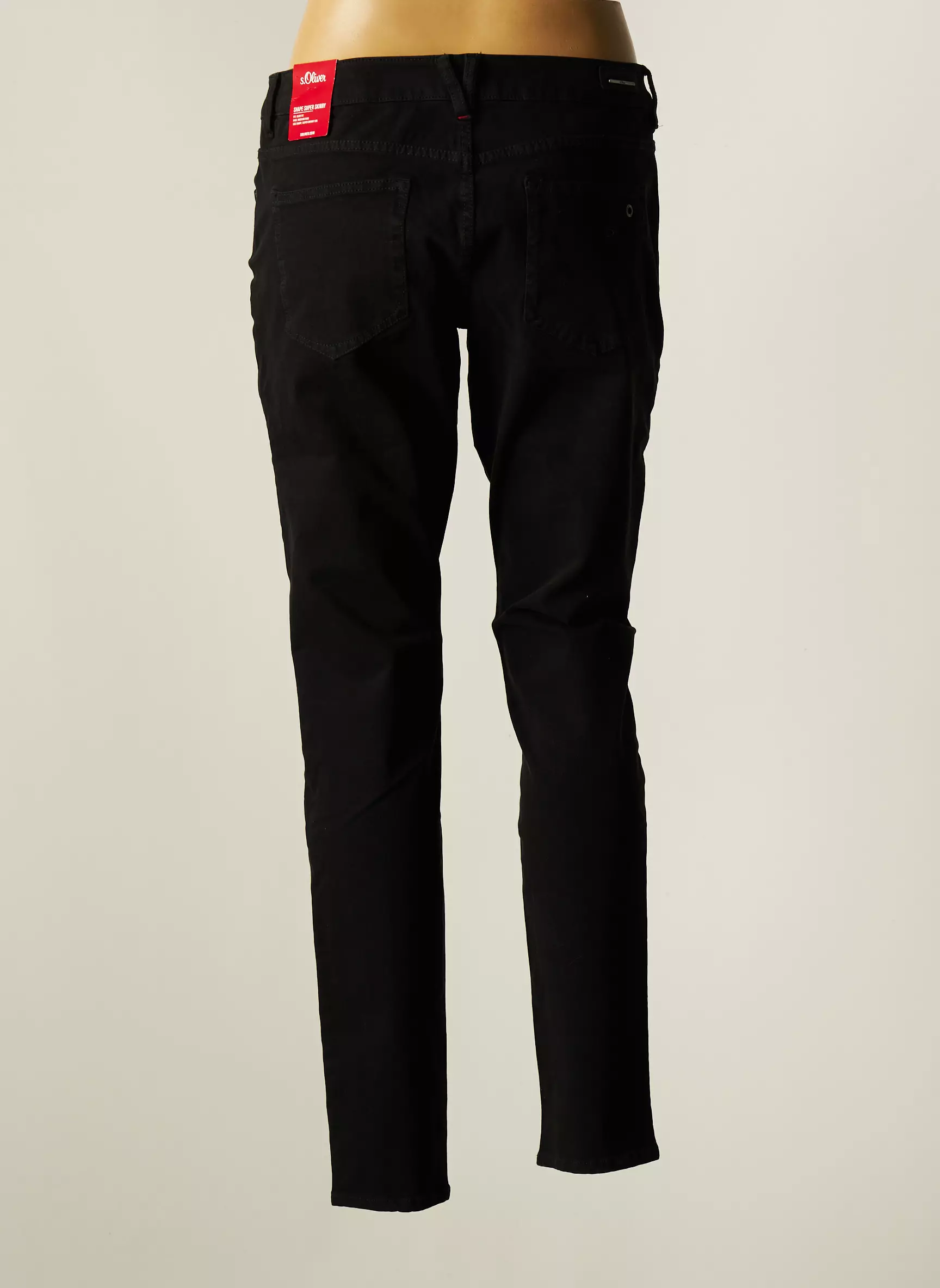 S Oliver Pantalons Slim Femme couleur noir
