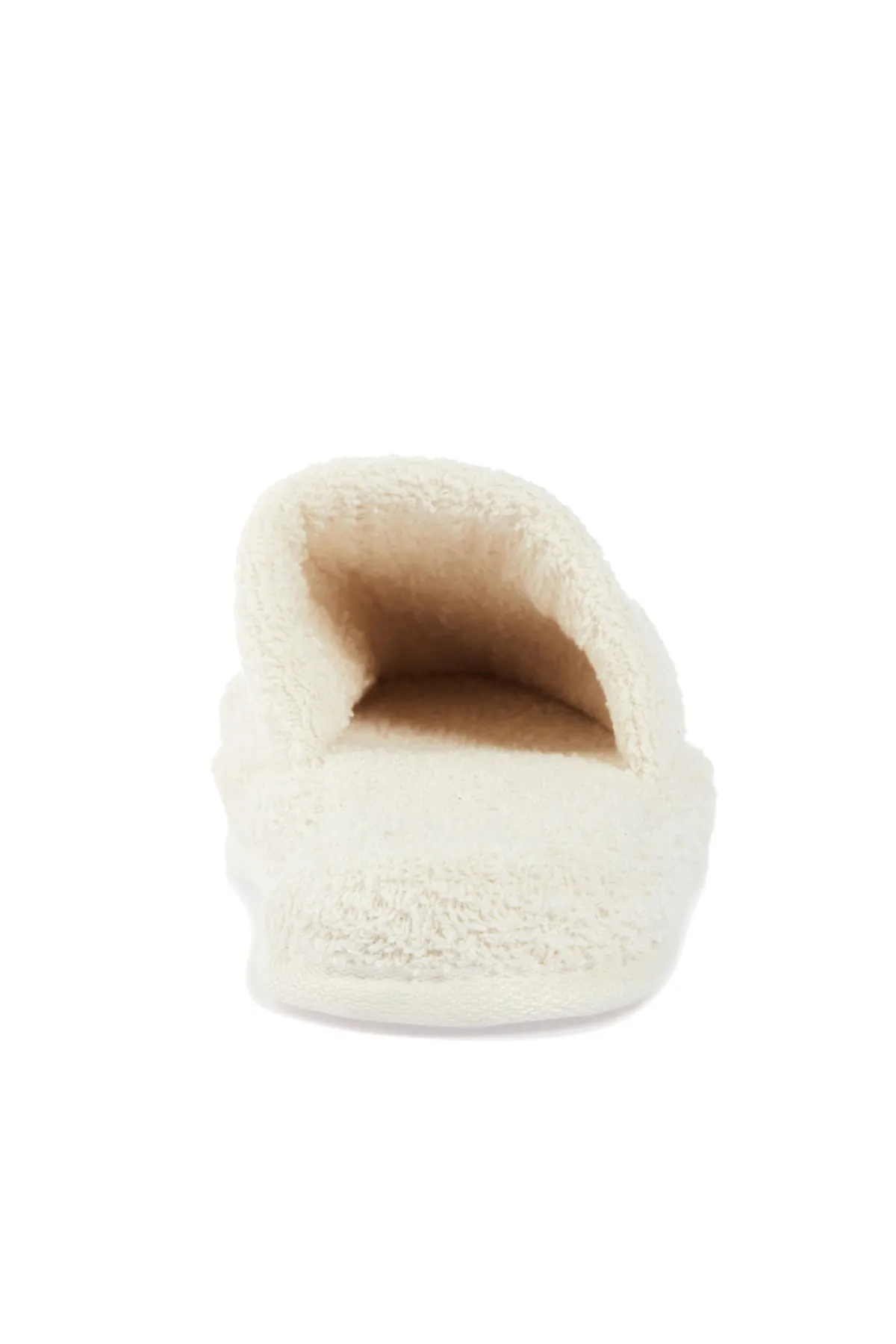 Trendyol Collection  Ecrufarbene Hausschuhe aus Chenille THMAW23ER00003