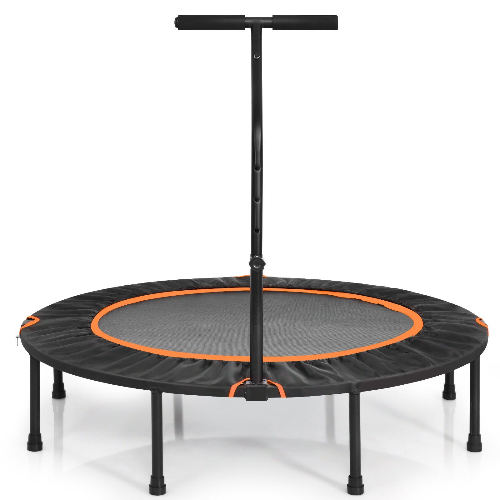 COSTWAY Fitnesstrampolin φ 120 cm Gartentrampolin, höhenverstellbar Griff
