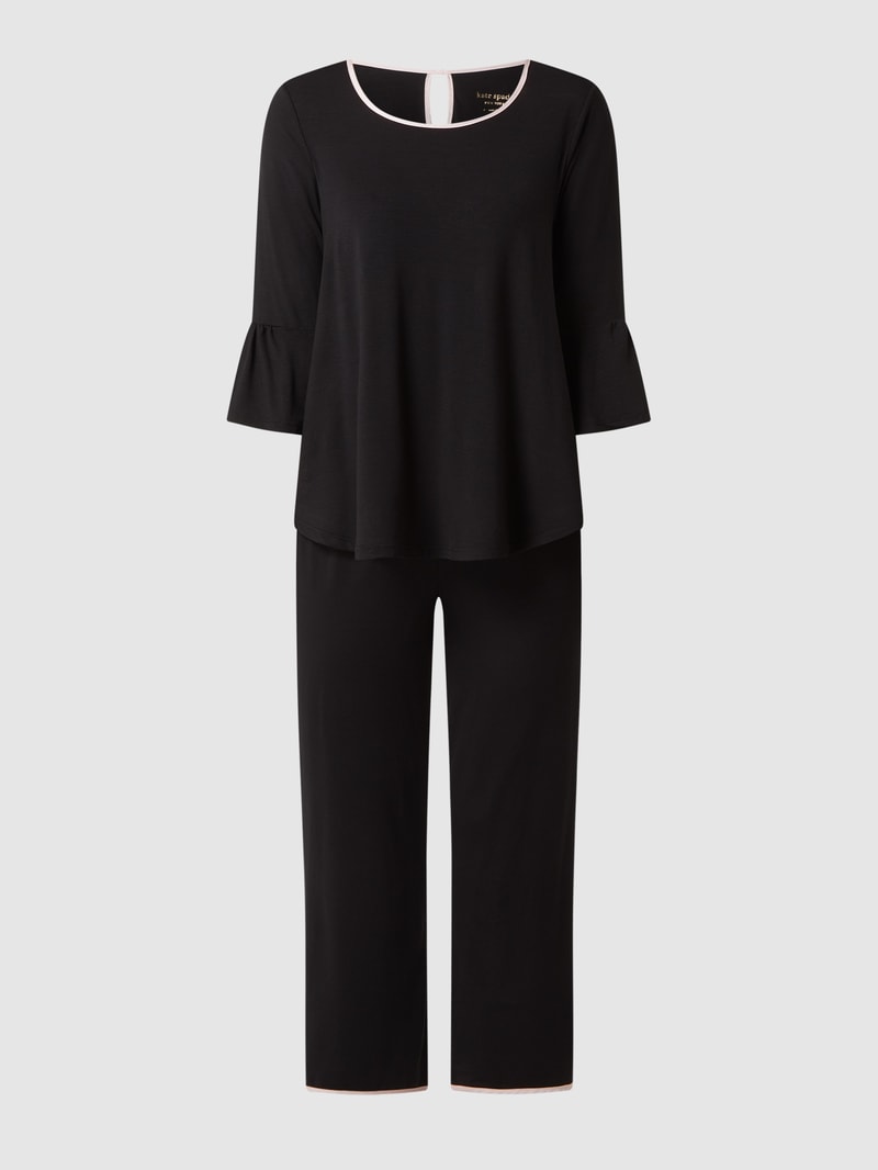 Pyjama mit Stretch-Anteil in schwarz