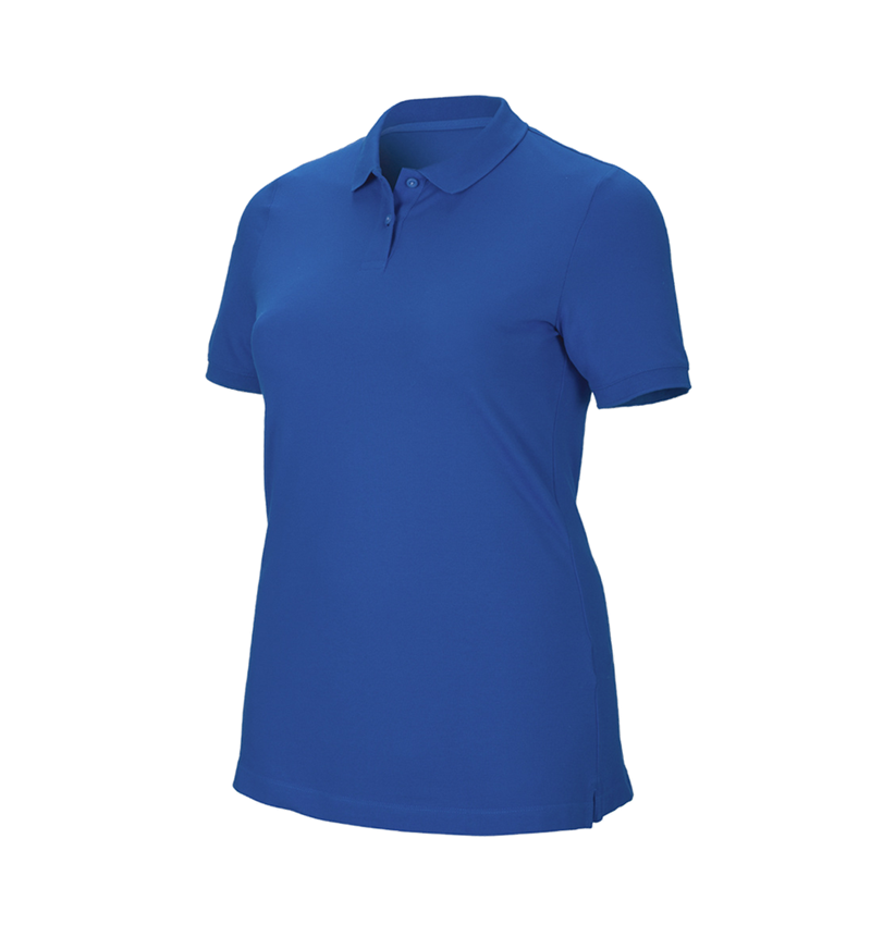 e.s. Piqué-Polo cotton stretch, Damen, plus fit