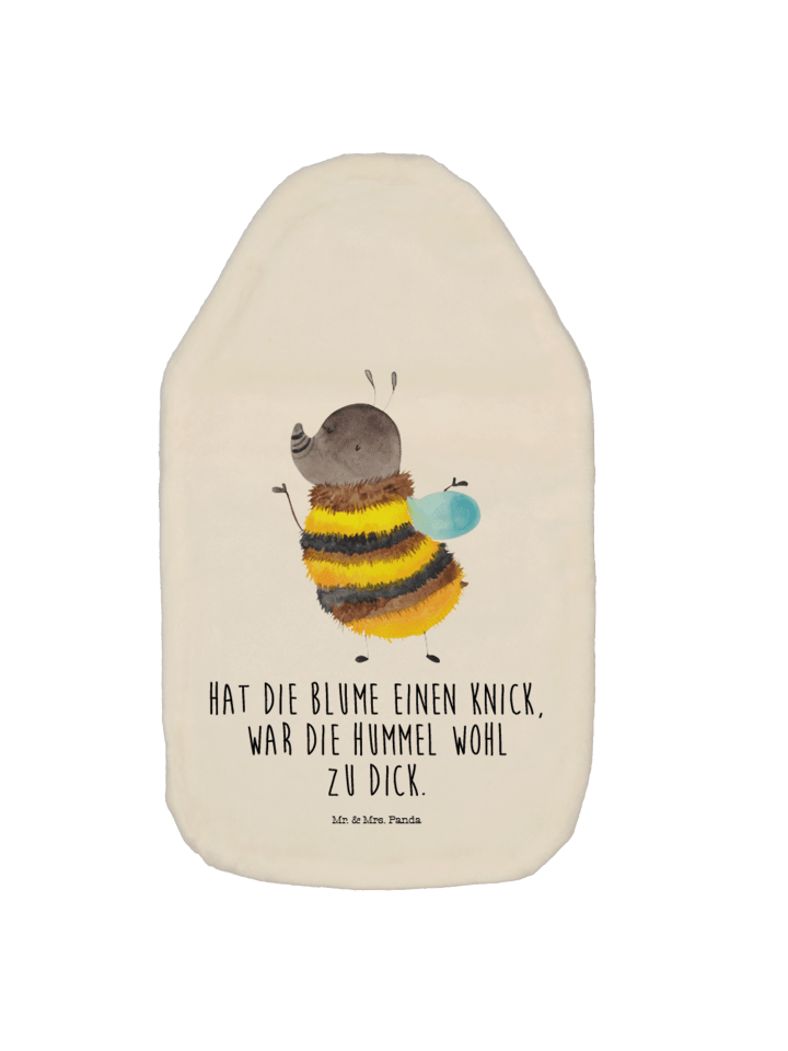 Mr. & Mrs. Panda Wärmflasche Hummel flauschig mit Spruch in Weiß günstig kaufen onesize