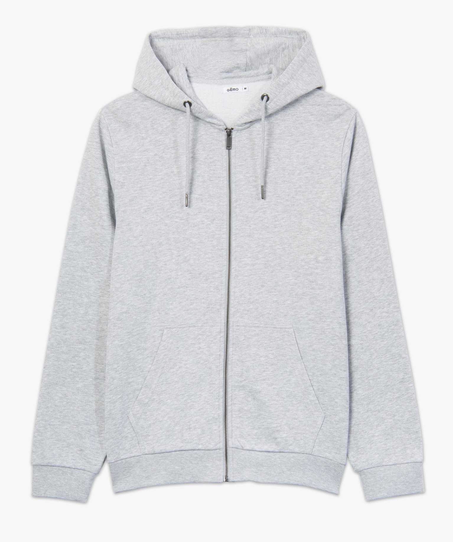 Sweat zippé à capuche homme grey | GEMO
