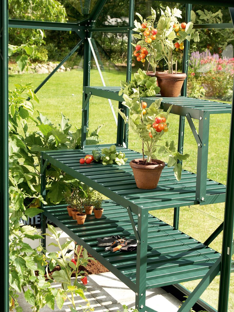 Vitavia Alu-Tischaufsatz, 121x28x39cm, grün