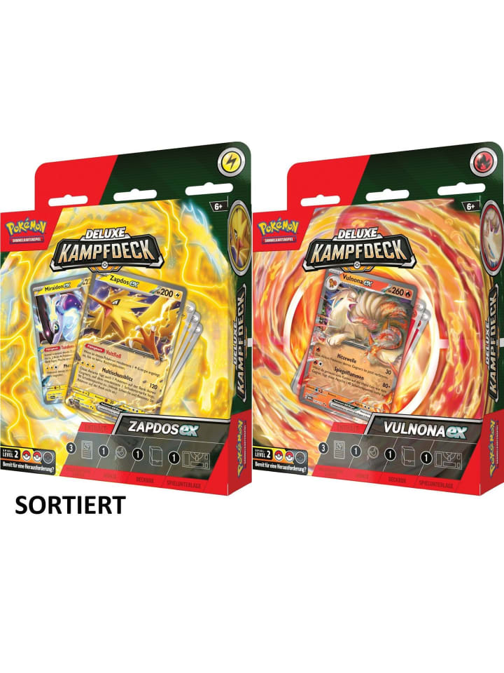 Pokémon Deluxe-Kampfdeck Vulnona-ex oder Zapdos in Mehrfarbig ab 6 Jahre günstig kaufen onesize