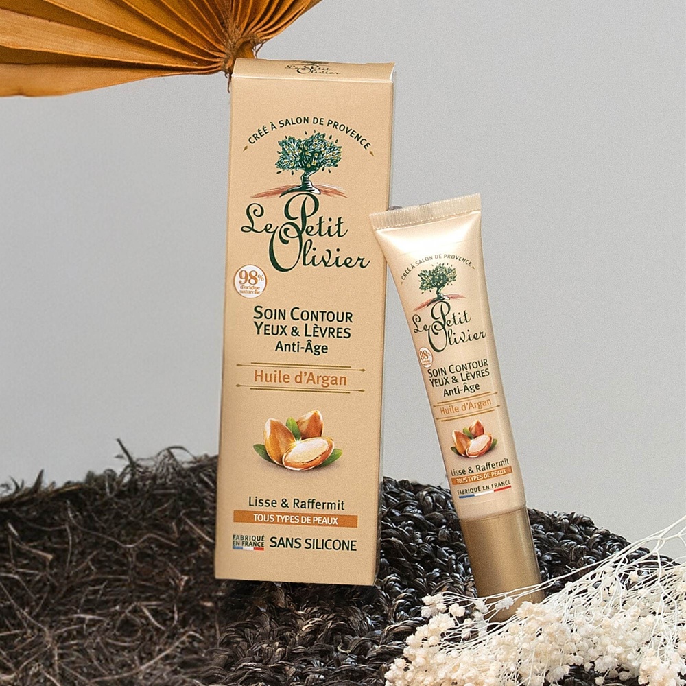 le petit olivier Soin Contour Yeux & Lèvres Anti-Âge Huile d'Argan Soin Contour Yeux & Lèvres - Tous Typesde Peaux