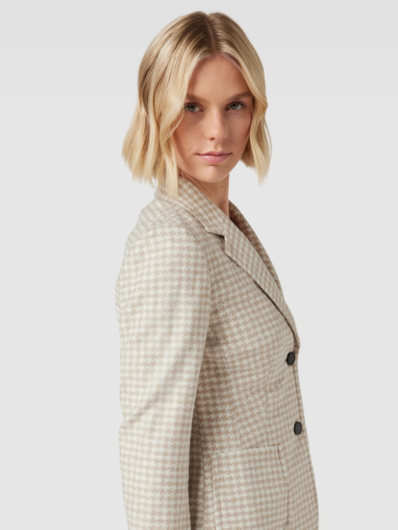 Blazer mit Allover-Muster in beige