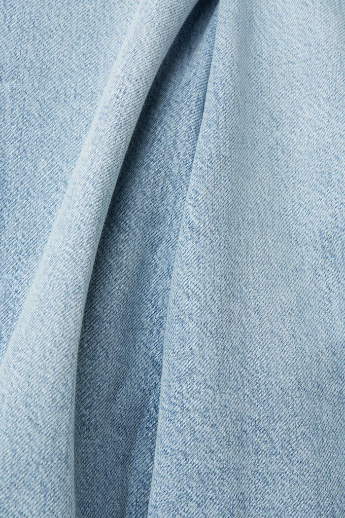 Jeans mit hohem Bund, weitem Bein und Schnürtel