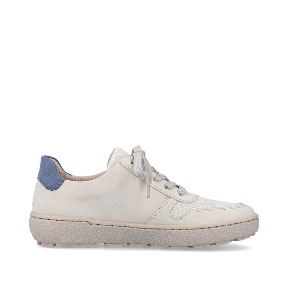 Rieker Damen Sneaker Low cremebeige-königsblau