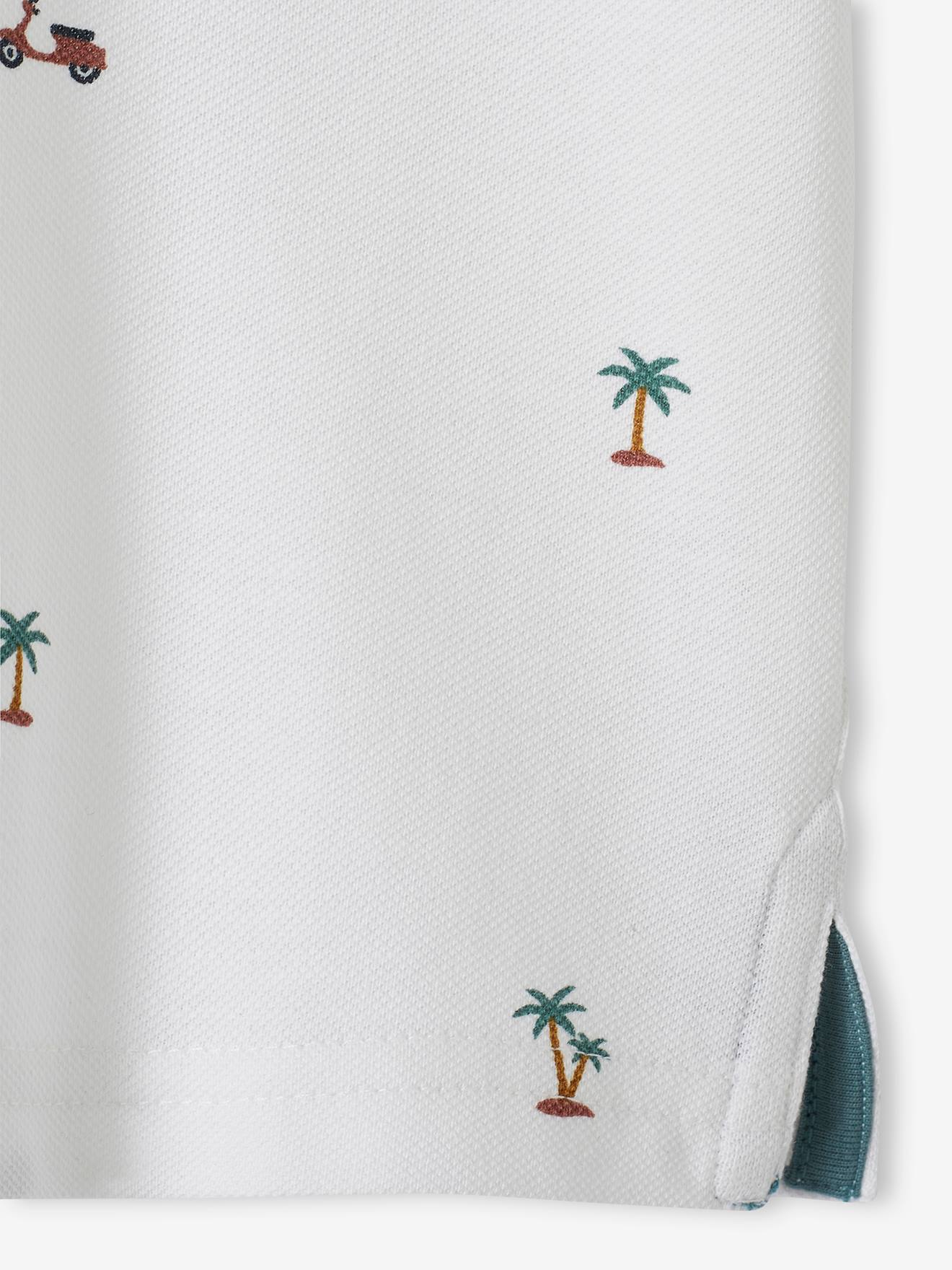 Vertbaudet Jungen Poloshirt, Pikee Oeko-Tex - wollweiß