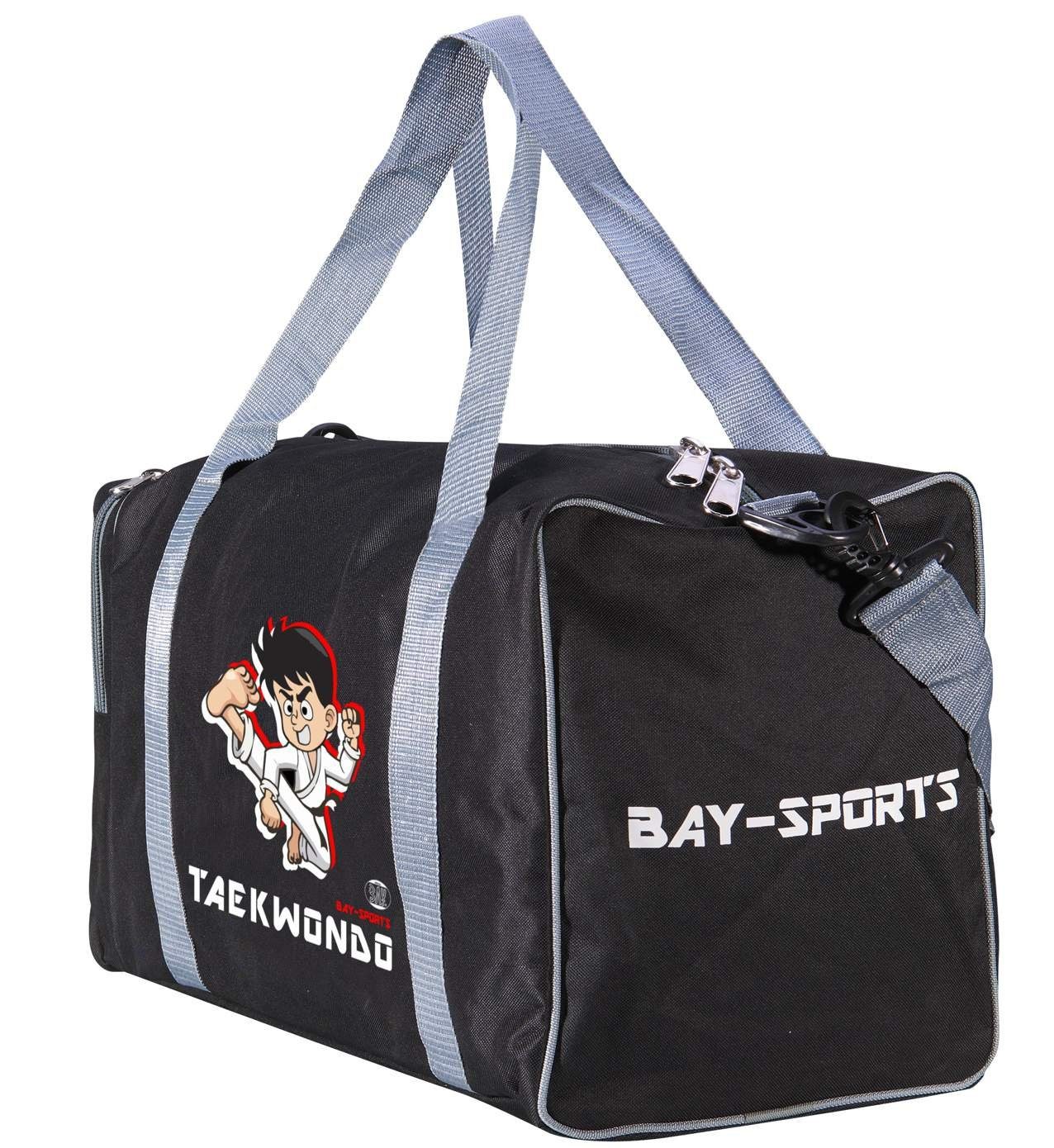 BAY-Sports Sporttasche Sporttasche für Kinder Taekwondo schwarz/grau 50 cm