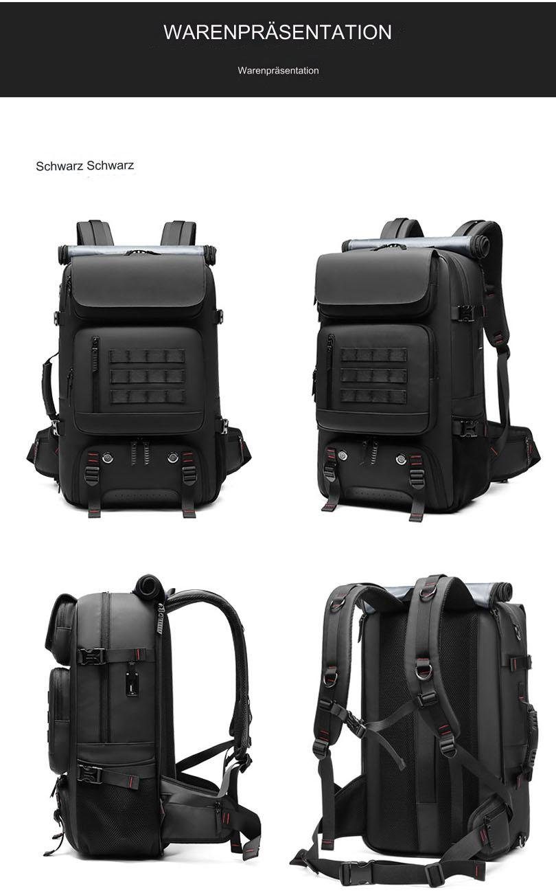 YYV Reiserucksack Wasserdichter Reiserucksack für Herren, Perfekt für Sport, Reisen, Wandern und mehr.