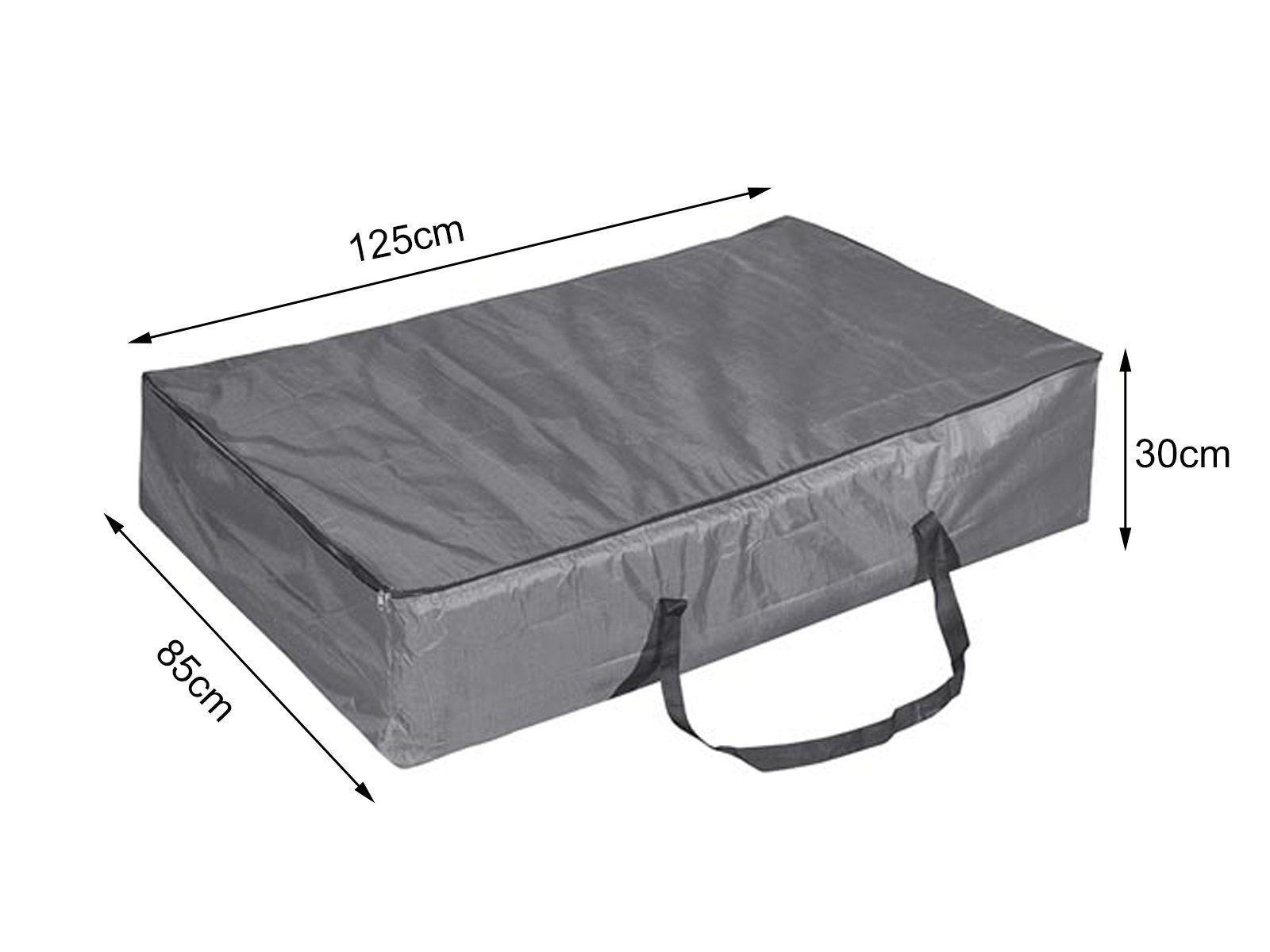 PEREL Auflagenbox, Schutz-Hülle Auflagen-Tasche Paletten-Polster Lounge-Kissen 125x85cm