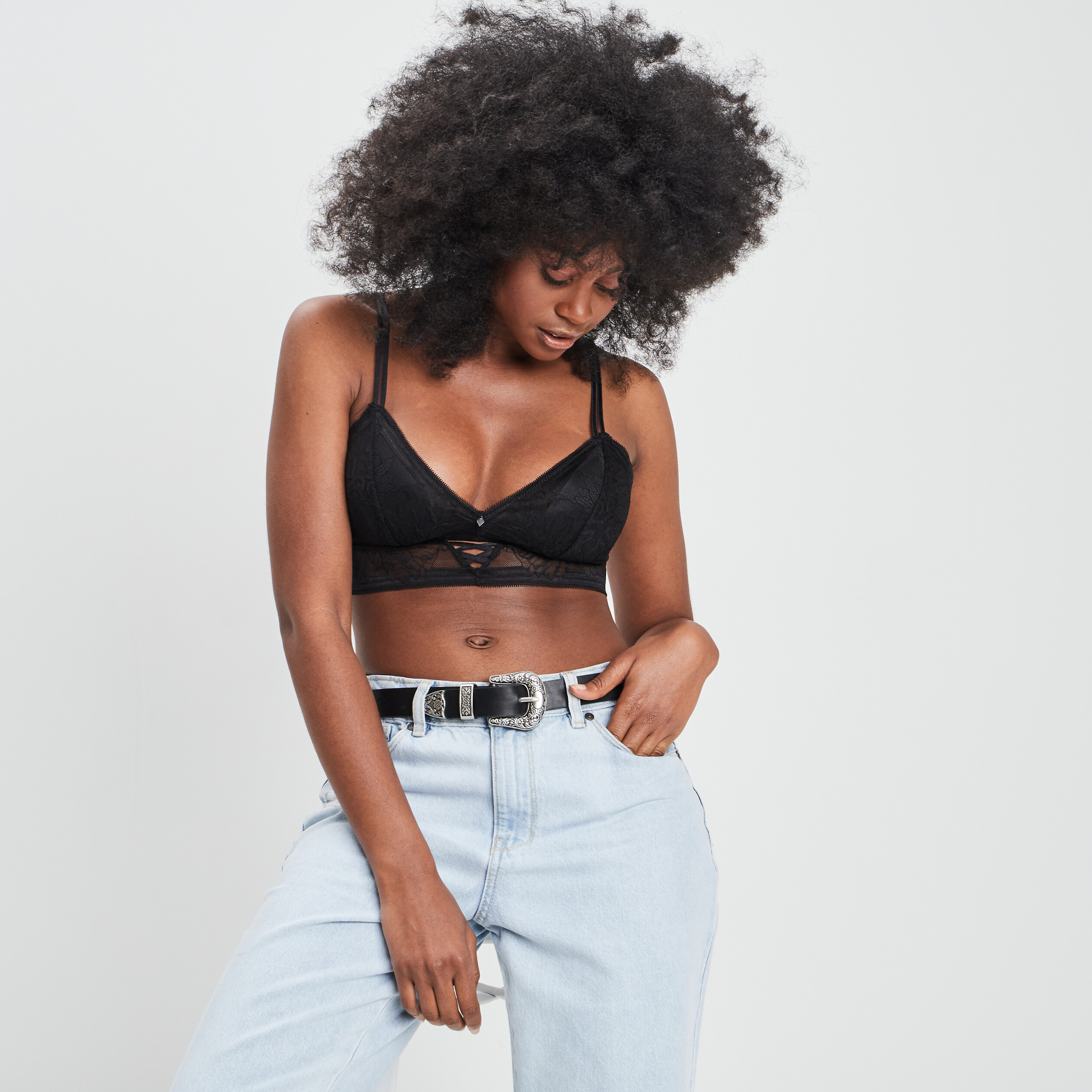 Soutien-gorge triangle noir femme | La Halle
