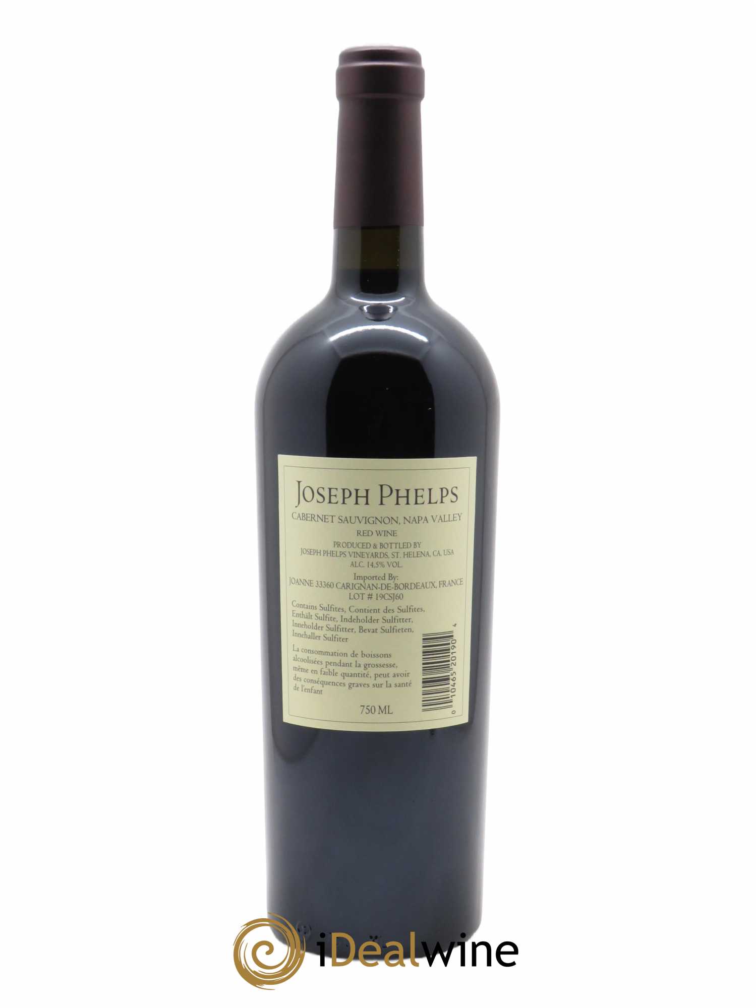 Napa Valley Cabernet Sauvignon Joseph Phelps  2019 - Lot de 1 Bouteille