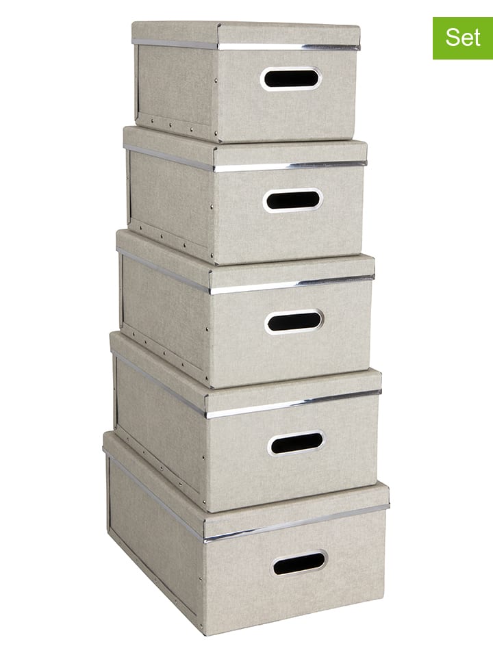 BigsoBox 5er-Set: Aufbewahrungsboxen 