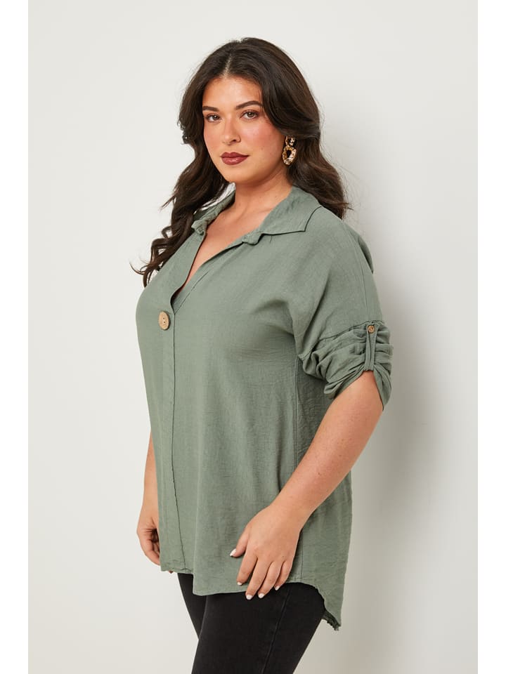 Curvy Lady Bluse in Khaki günstig kaufen
