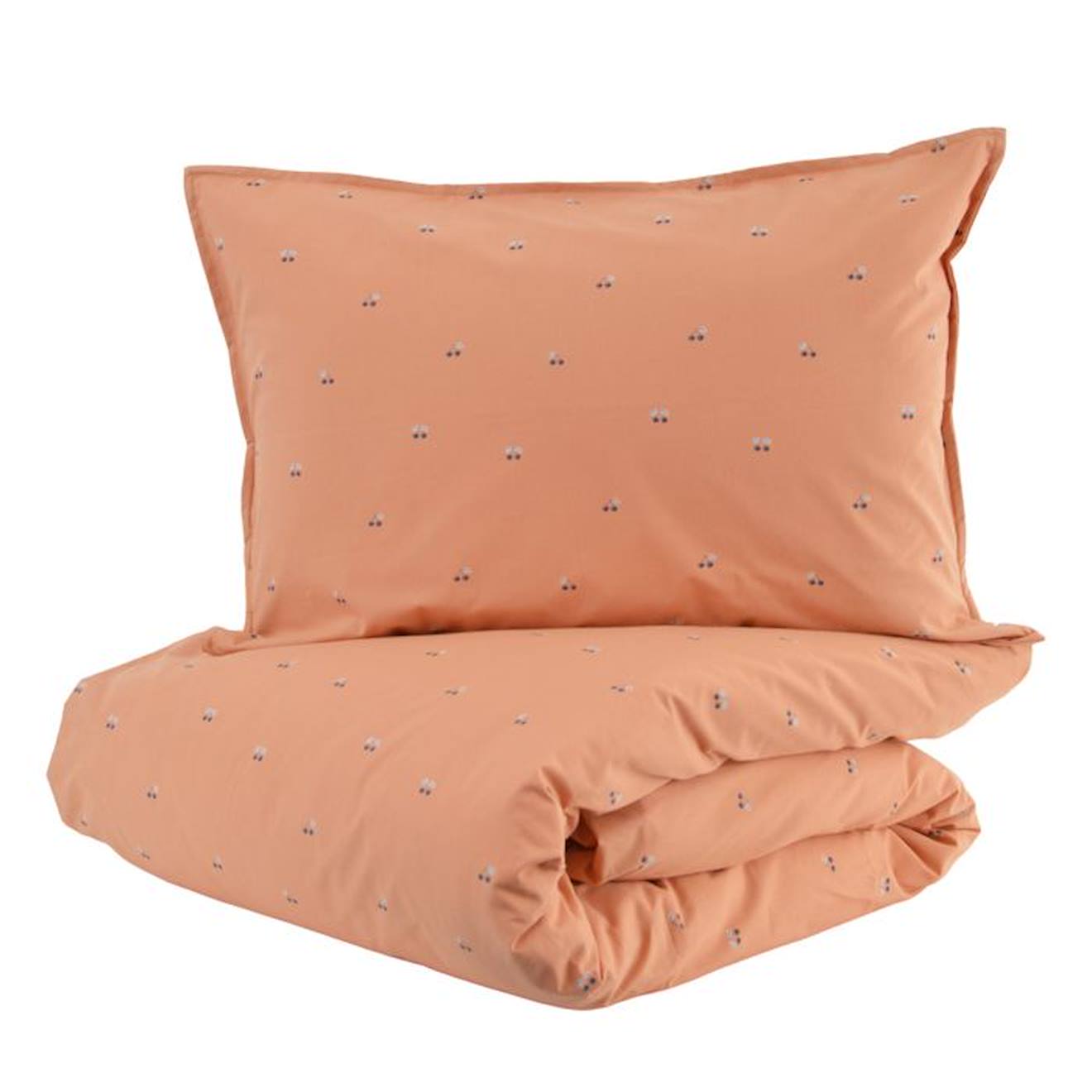 Parure de lit 100x140 cm en coton bio* Griotte orange