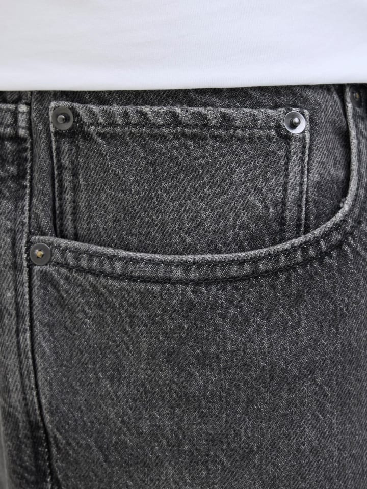 JACK & JONES PLUS Jeans-Shorts in Black Denim günstig kaufen