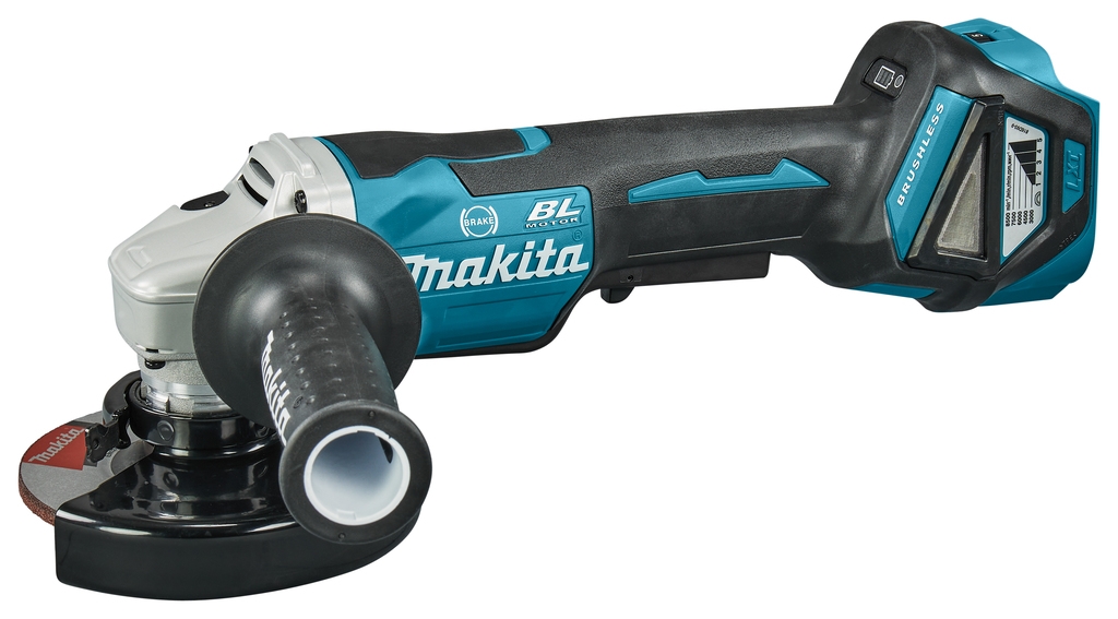 Szlifierka kątowa Makita DGA517ZJ 18V 125 mm z hamulcem, bez akumulatorów i ładowarki w pudełku MBox