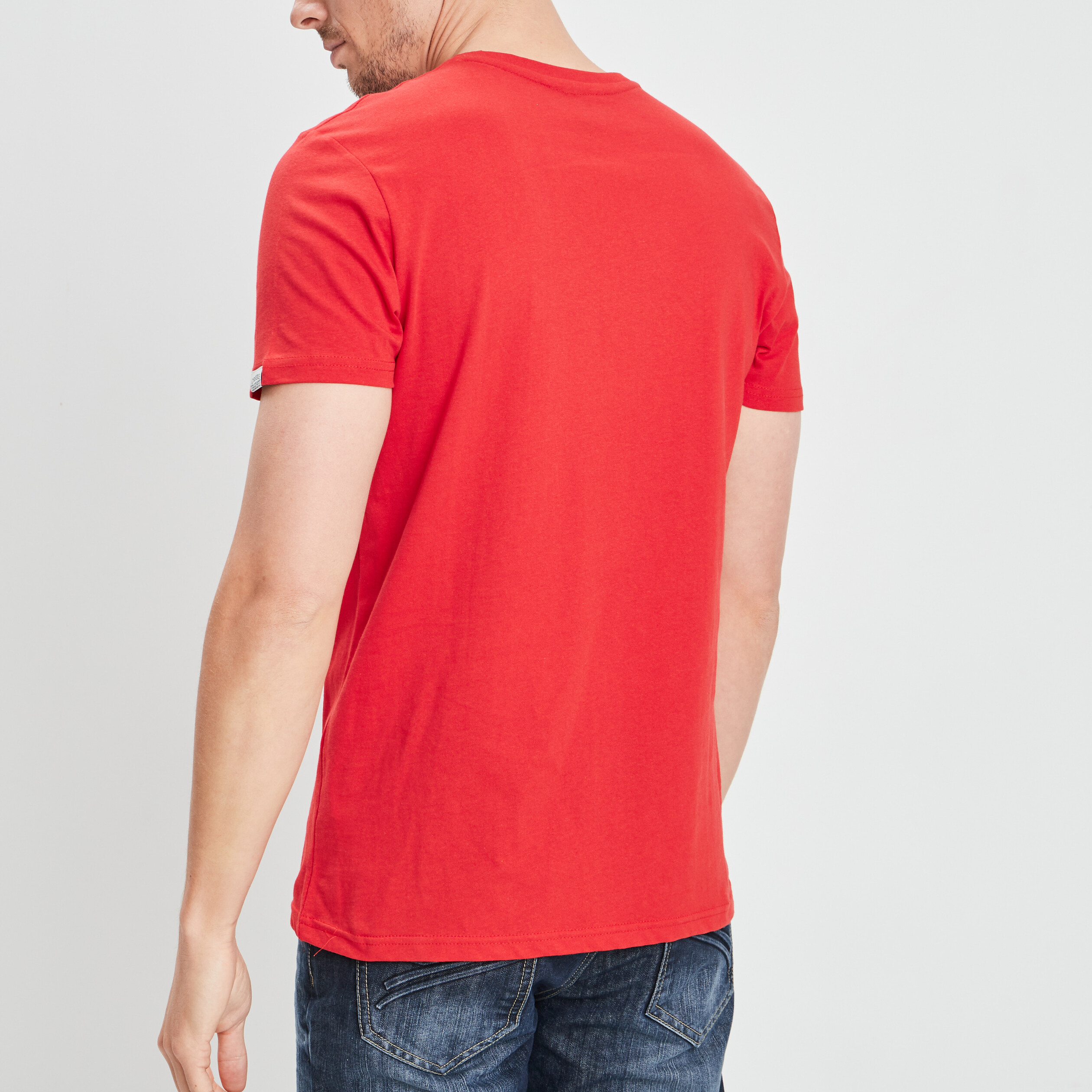 T-shirt manches courtes Creeks rouge homme | La Halle