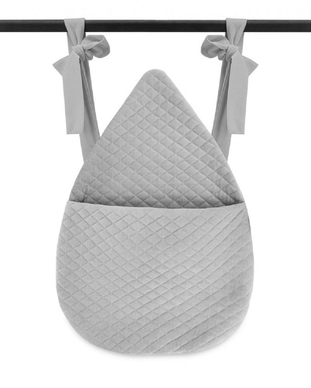 Babyhafen Betttasche Spielzeugtasche TRÖPFCHEN grau Organizer für Kinderbett (1-tlg), Versteppt