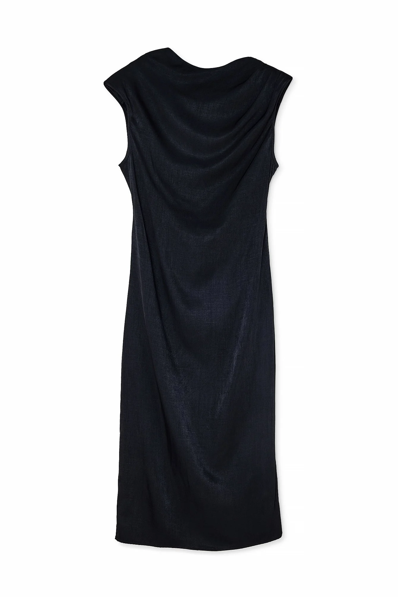 Midikleid mit Trichterausschnitt und offenem Rücken
