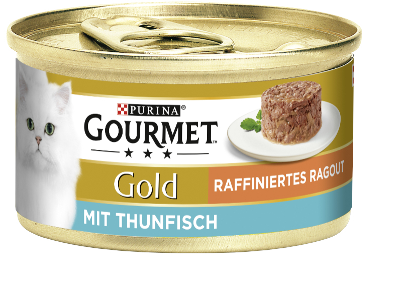 GOURMET Nassfutter GOURMET Gold Raffiniertes Ragout 12x85g Thunfisch