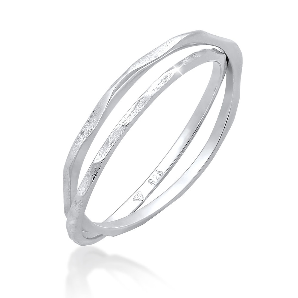 Elli Elli Bague Femmes look vintage enroulé en argent sterling 925 Bague