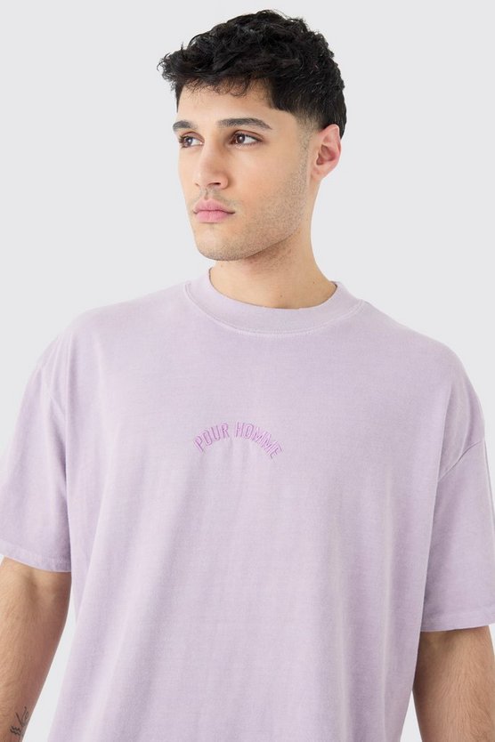 Zerrissenes Oversize T-Shirt mit Stickerei