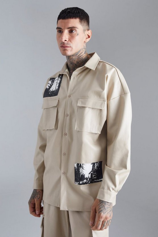 Overshirt mit Photo-Aufnäher