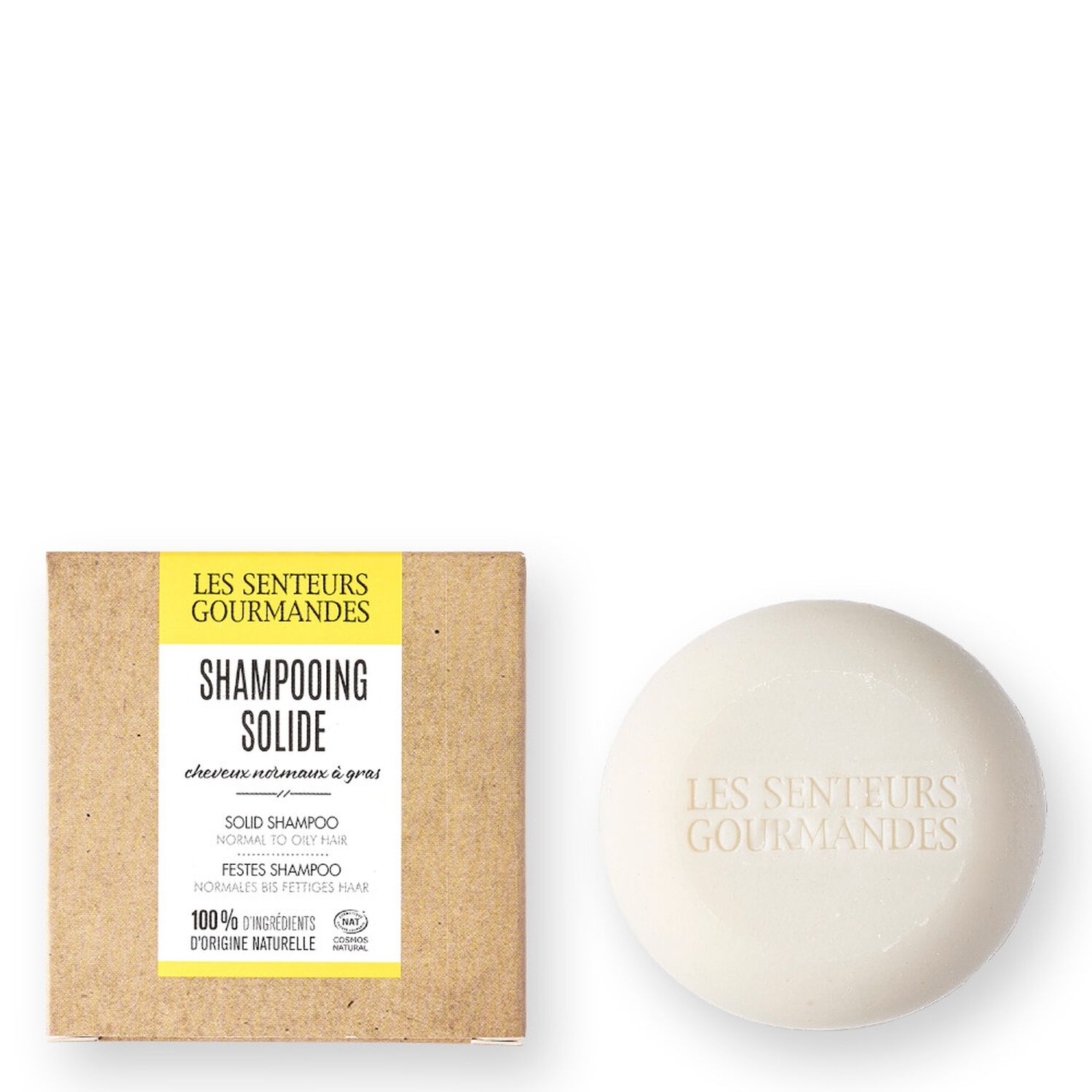 Les Senteurs Gourmandes Shampooing Solide Cheveux Normaux à Gras 85g