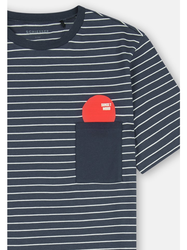 Schiesser Schlafanzug Nightwear Cotton in Graphit günstig kaufen 140