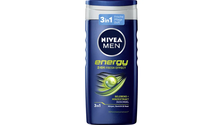 NIVEA MEN Duschgel energy 24H fresh effect 3 in 1 250 ml