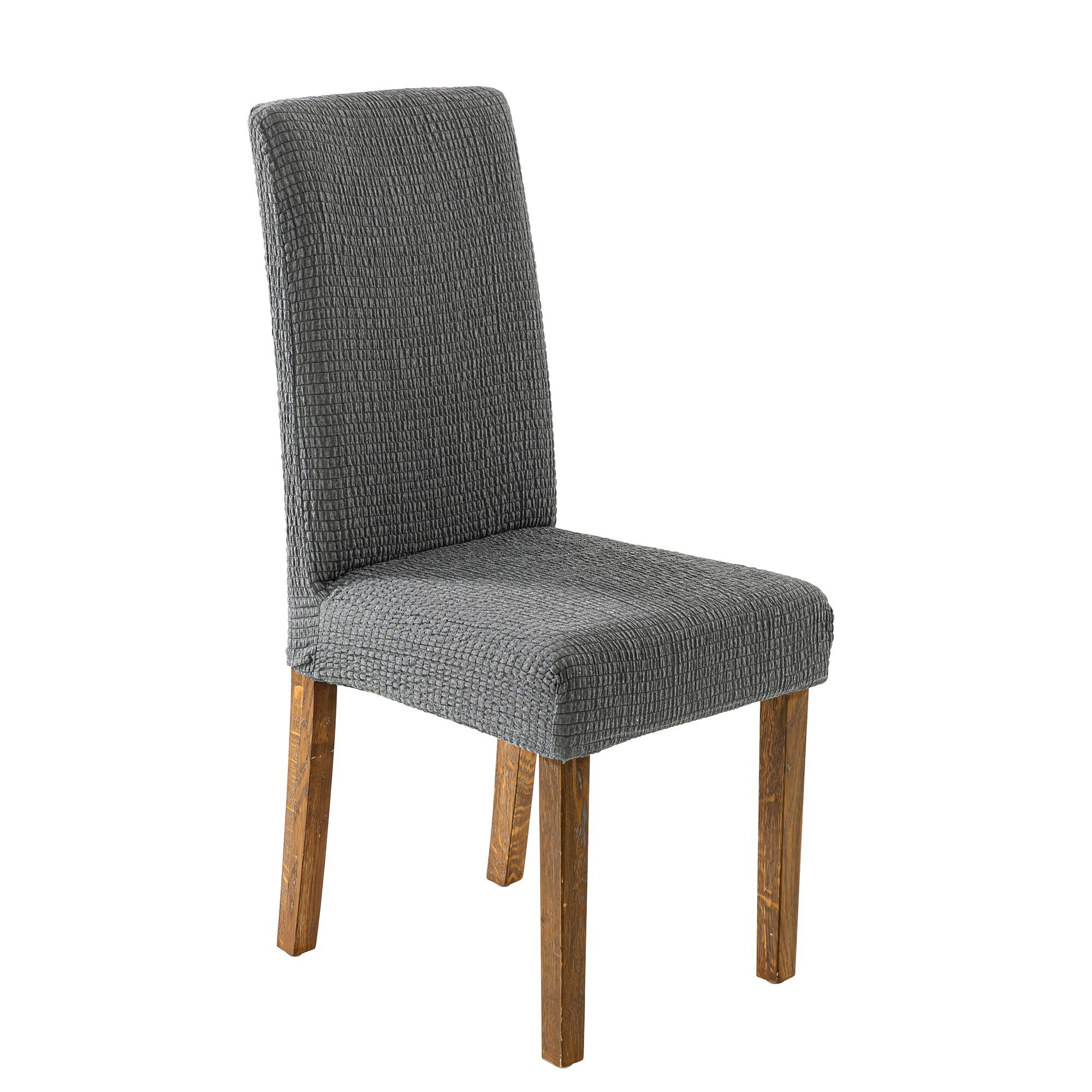 Housse extensible jacquard gaufré pour chaise