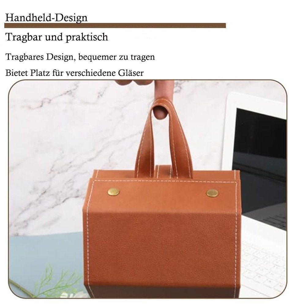 Tian Dee Brillenetui Brillenaufbewahrung Mehrere Brillen Reise Brillenbox Brillenorganizer