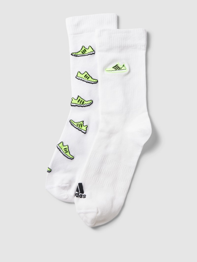 Socken mit Label-Detail im 2er-Pack in weiß