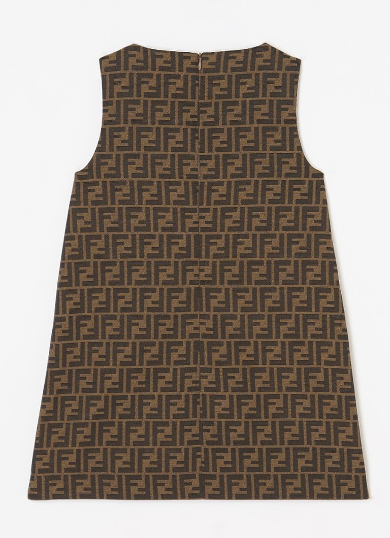 Abito con stampa logo Fendi