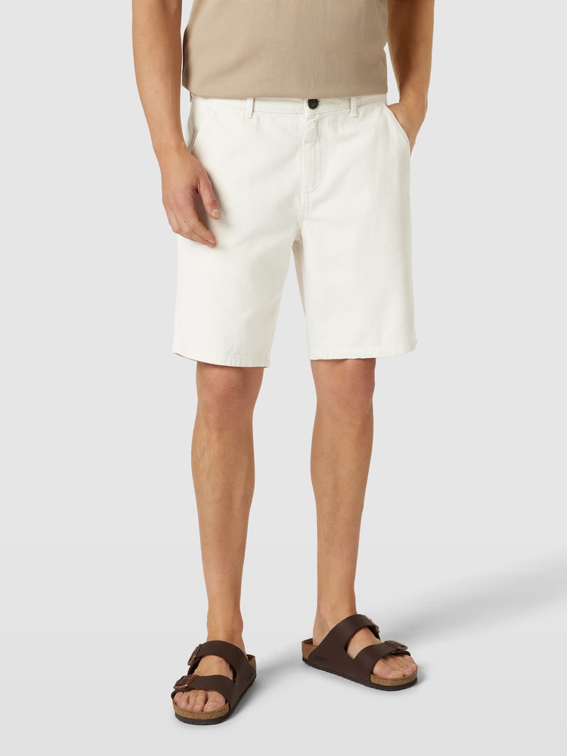 Shorts mit französischen Eingrifftaschen Modell 'JAMES' in offwhite