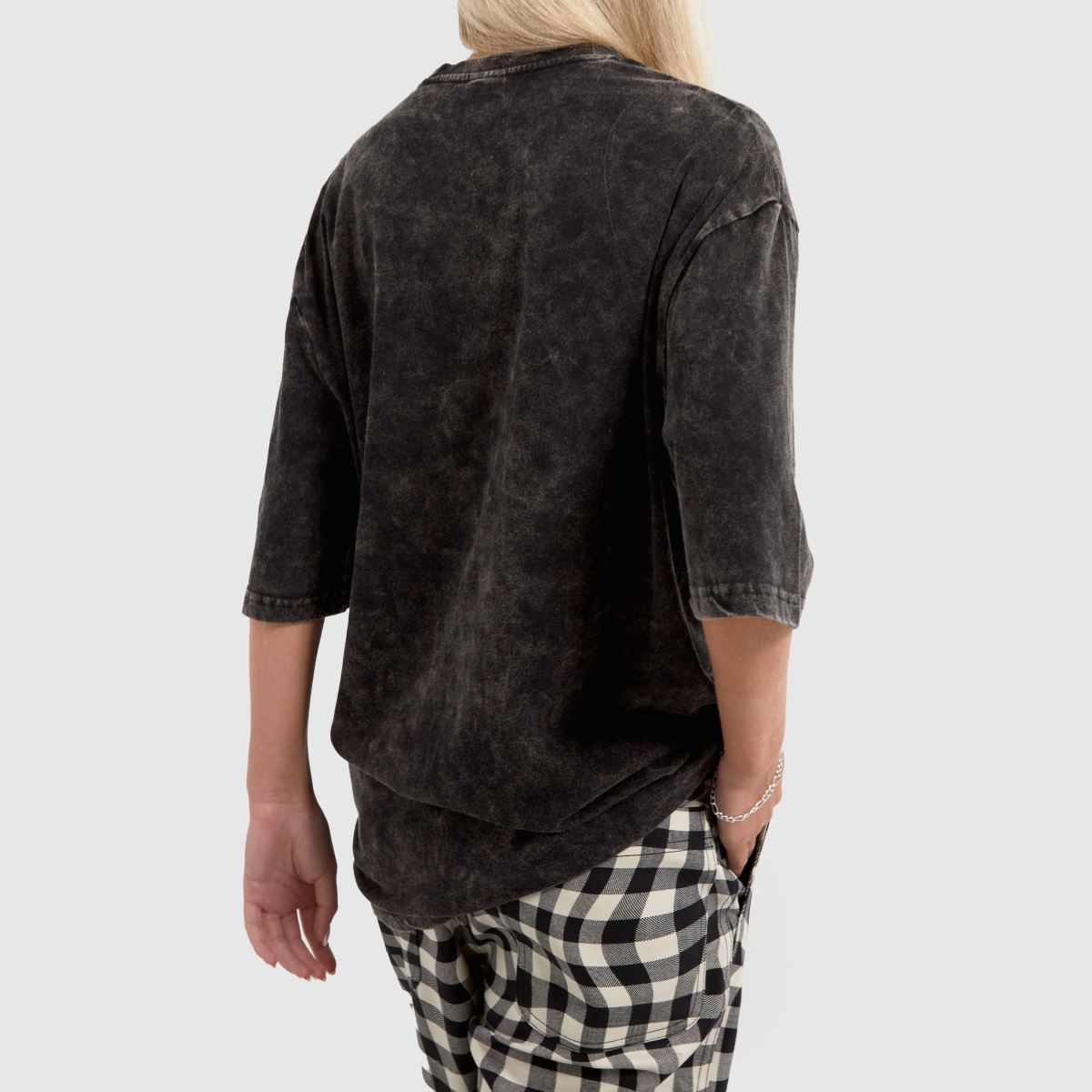 Santa Cruz – Svart, prickig oversized t-shirt med flight-motiv