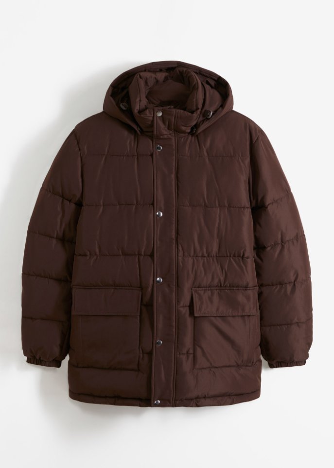 Steppjacke mit abnehmbarer Kapuze aus recyceltem Polyester